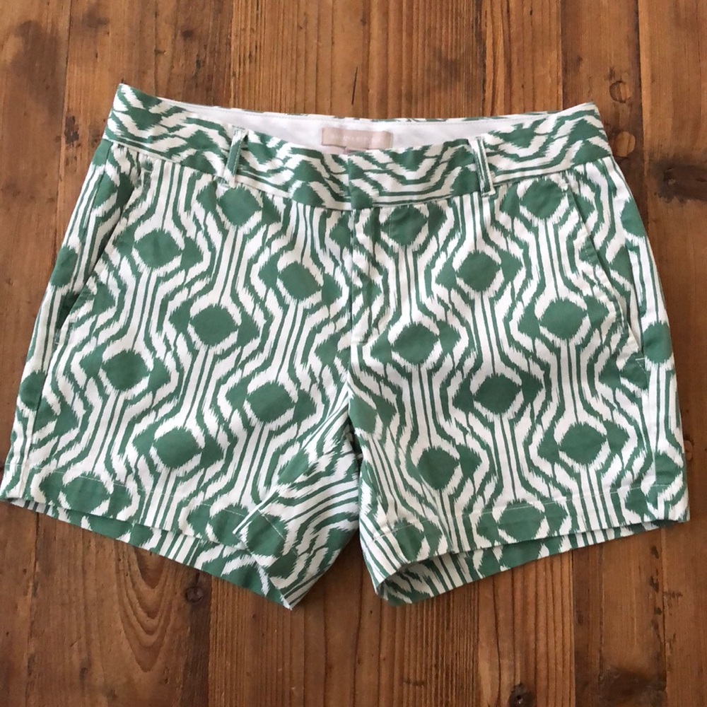 Banana Green/White Ikat Shorts